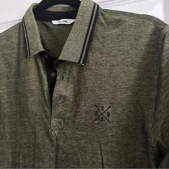 Size L Only & Sons Green Polo Golf Shirt - Picture 2 of 3